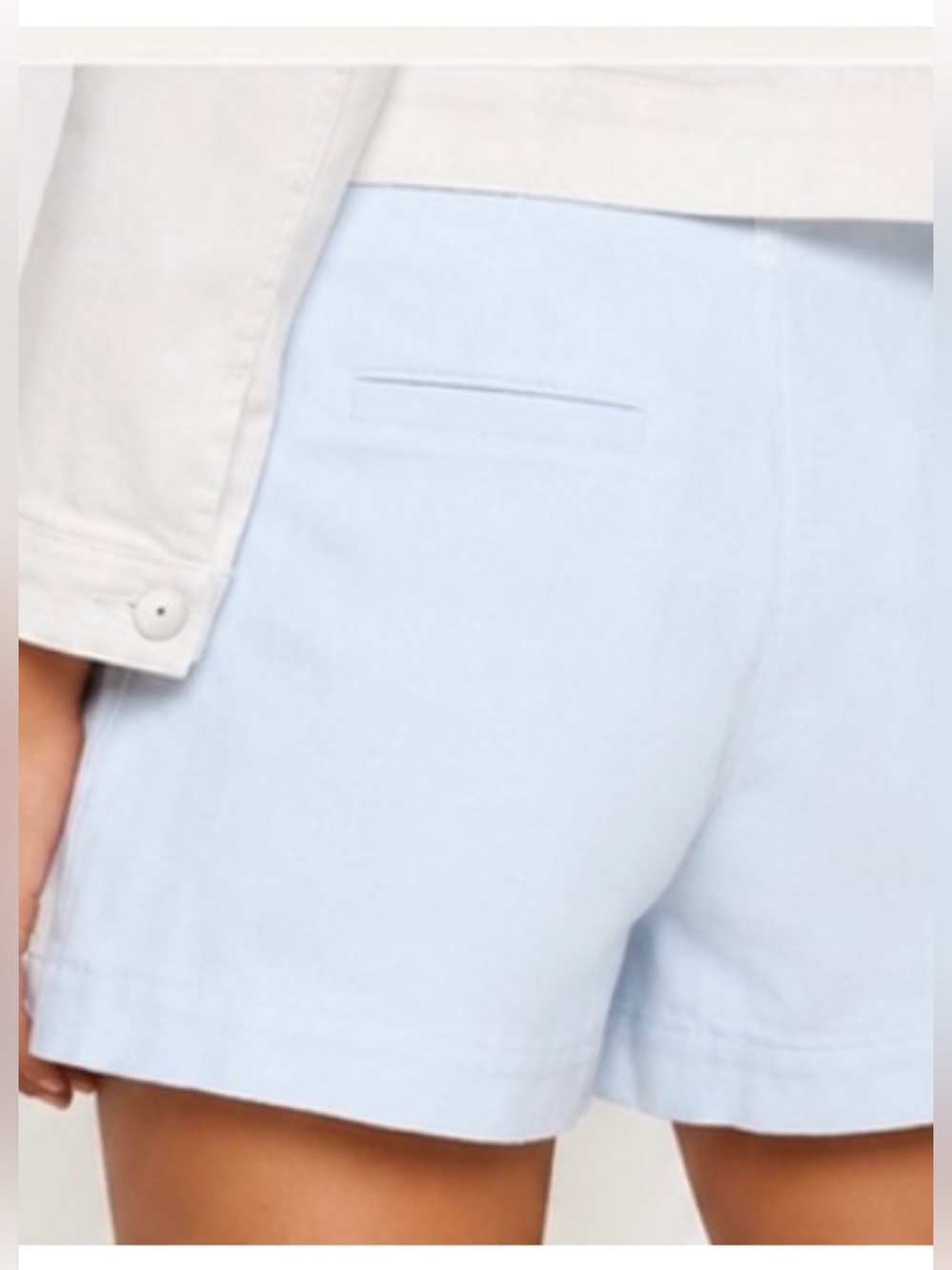 L'AGENCE Jameson Color-block Ice Water Blue High-Rise Denim Shorts Size 26 - Picture 9 of 13
